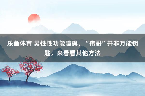 乐鱼体育 男性性功能障碍,“伟哥”并非万能钥匙,来看看其他方法