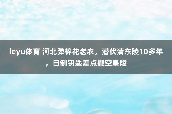 leyu体育 河北弹棉花老农，潜伏清东陵10多年，自制钥匙差点搬空皇陵