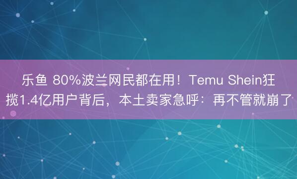 乐鱼 80%波兰网民都在用！Temu Shein狂揽1.4亿用户背后，本土卖家急呼：再不管就崩了