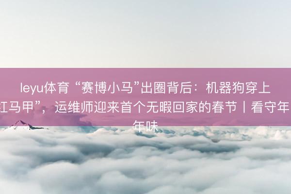 leyu体育 “赛博小马”出圈背后：机器狗穿上“红马甲”，运维师迎来首个无暇回家的春节丨看守年味