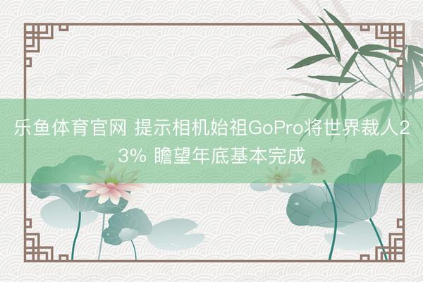 乐鱼体育官网 提示相机始祖GoPro将世界裁人23% 瞻望年底基本完成
