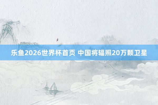乐鱼2026世界杯首页 中国将辐照20万颗卫星
