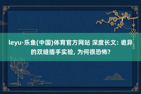 leyu·乐鱼(中国)体育官方网站 深度长文: 诡异的双缝插手实验， 为何很恐怖?