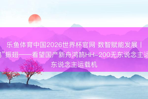 乐鱼体育中国2026世界杯官网 数智赋能发展丨“鸿鹄”振翅——看望国产新舟鸿鹄HH-200无东说念主运载机