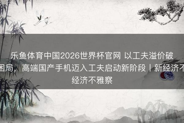 乐鱼体育中国2026世界杯官网 以工夫溢价破老本困局，高端国产手机迈入工夫启动新阶段丨新经济不雅察
